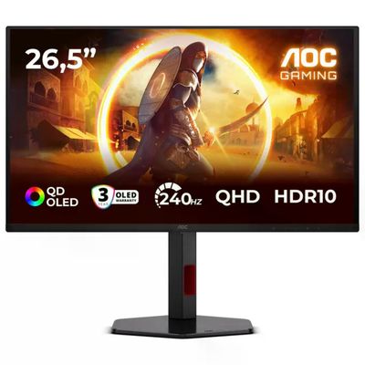 Aoc Monitor Gaming Qhd 27'' Qd-Oled 240Hz Nero Rosso G4 Q27G4ZDR