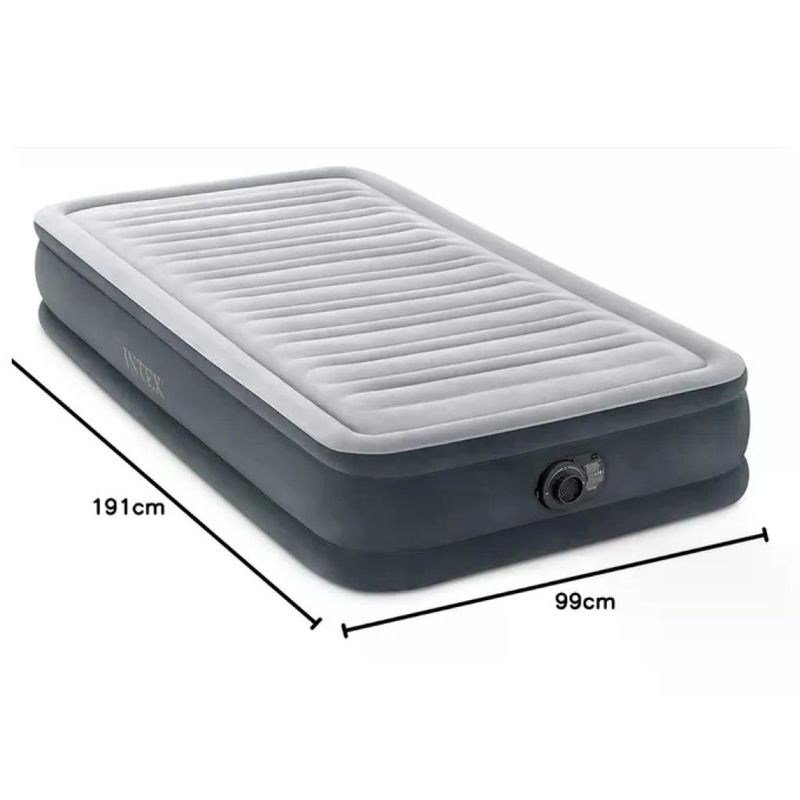 Intex Comfort Plush 67766ND Materasso Gonfiabile Singolo con Pompa Integrata