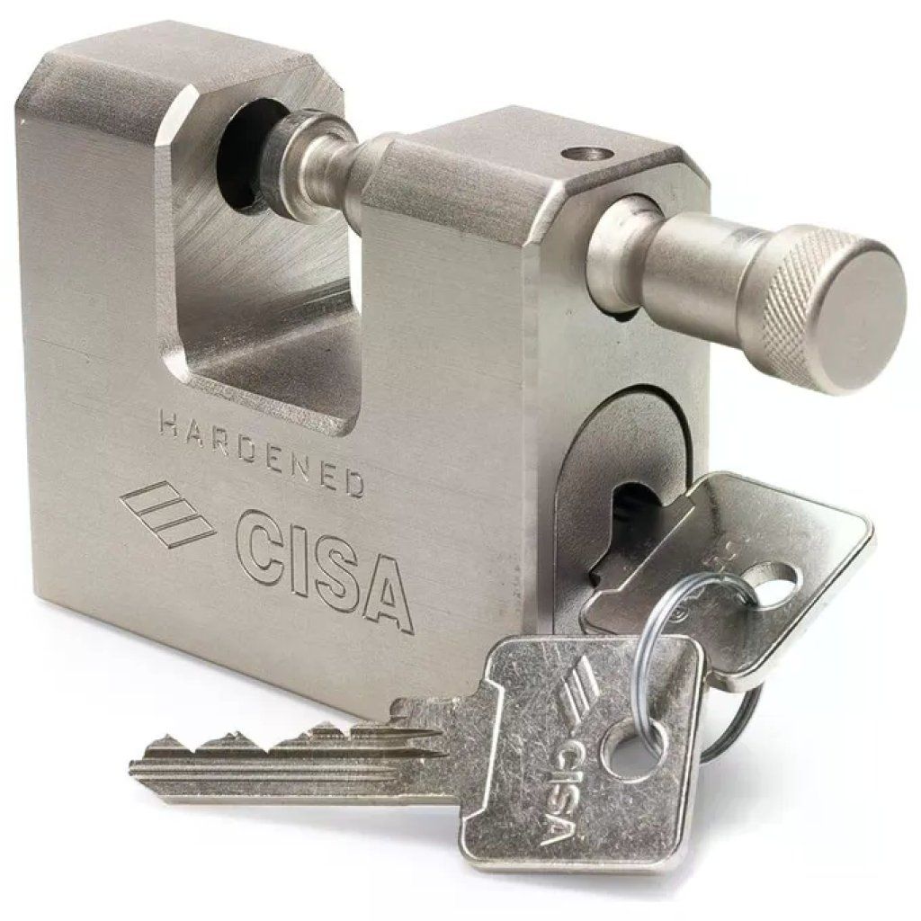 CISA 28550 LIM Lucchetto Corazzato per Serrande, 84 mm