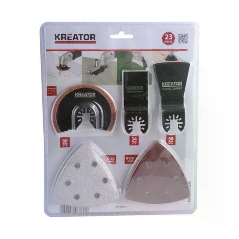 Kreator Power Plus Set 23 Lame e Accessori per Multiutensile