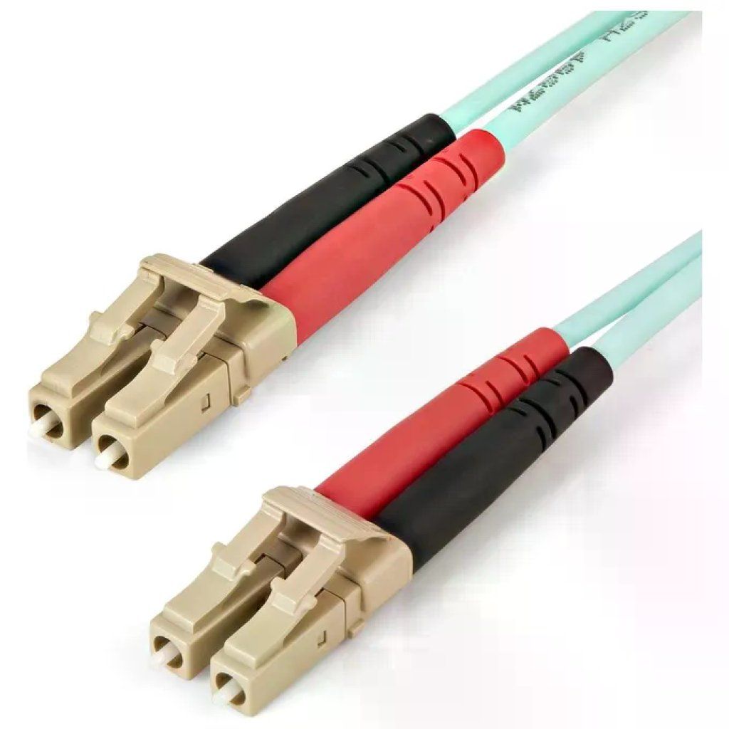 STARTECH.COM Startech Cavo in Fibra Ottica Multimodale Duplex OM4 LC-LC 100Gb 50-125 LSZH Turchese da 2mt