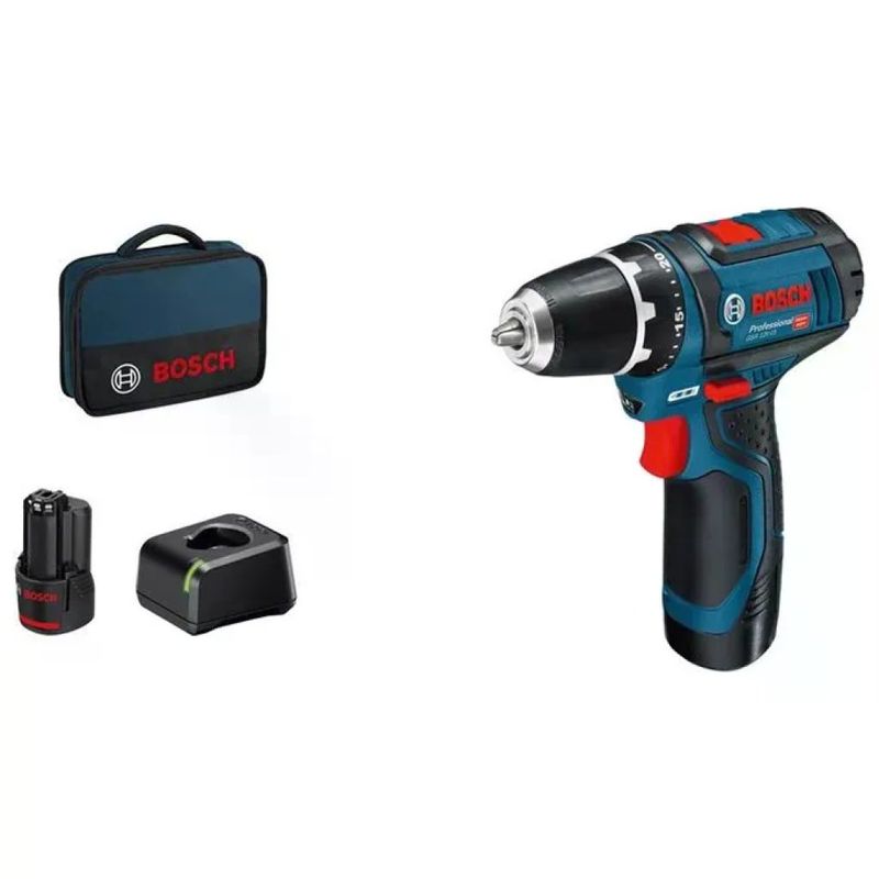 Bosch GSR 12V-15 Professional – Trapano avvitatore 12 V con 2 batterie Bosch GSR 12V-15 Professional – Trapano avvitatore 12 V con 2 batterie