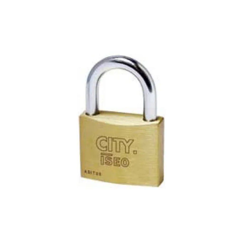 ISEO Lucchetto ad arco 60 mm con chiave piatta, cifratura KA