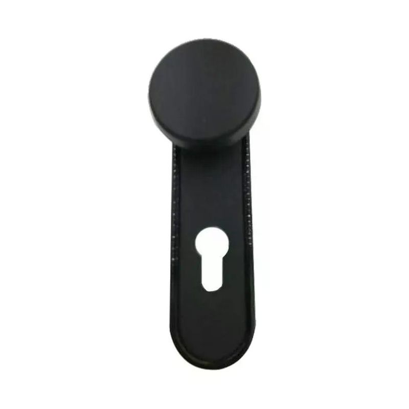 CISA 07076.24 Placca con pomolo per maniglione antipanico, nera