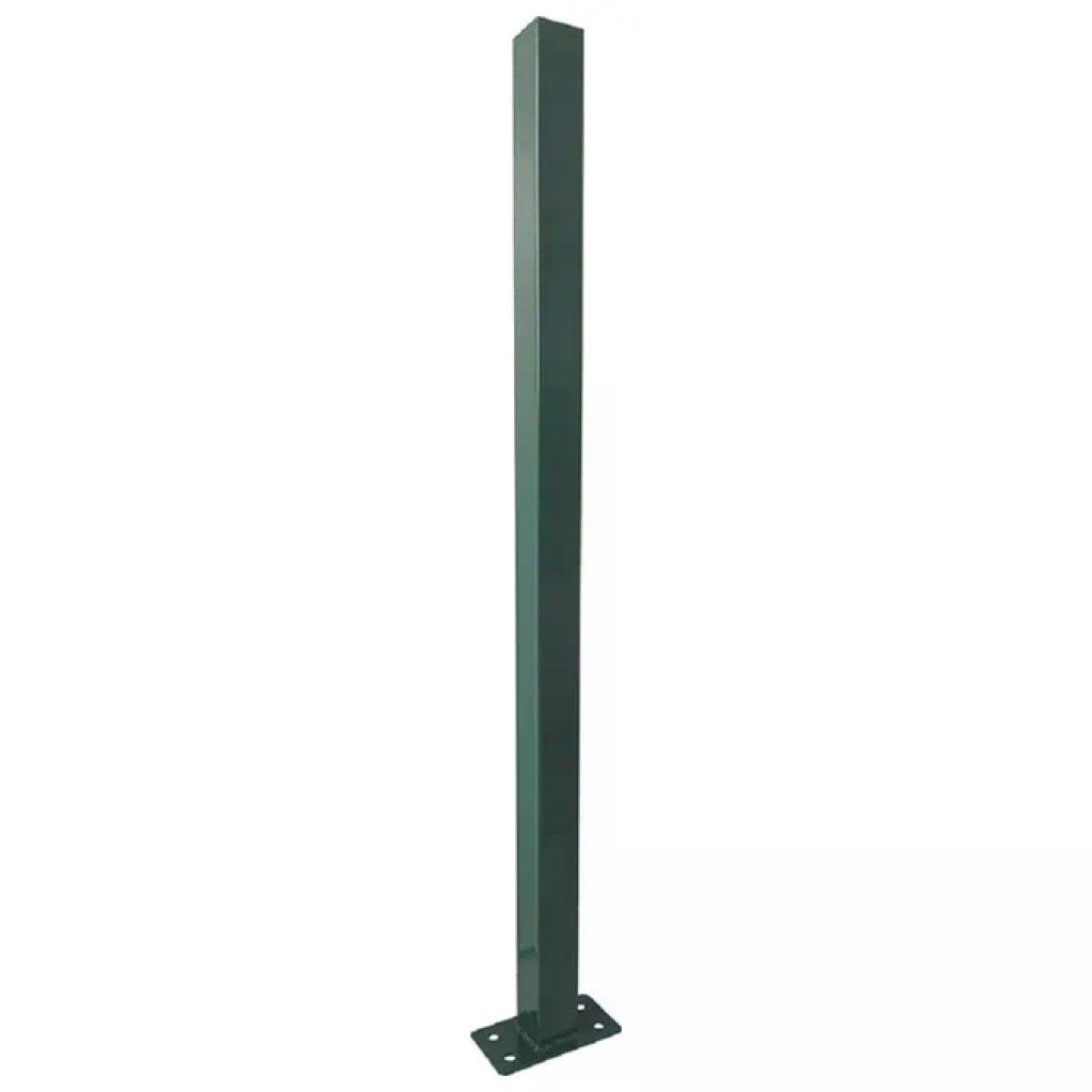 VIGOR-BLINKY Paletto quadro Vigor con piastra 50 × 50 mm, altezza 130 cm, verde