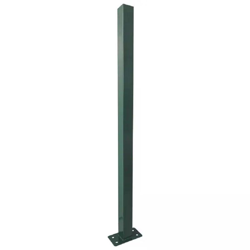 VIGOR-BLINKY Paletto quadro Vigor con piastra 50 × 50 mm, altezza 130 cm, verde