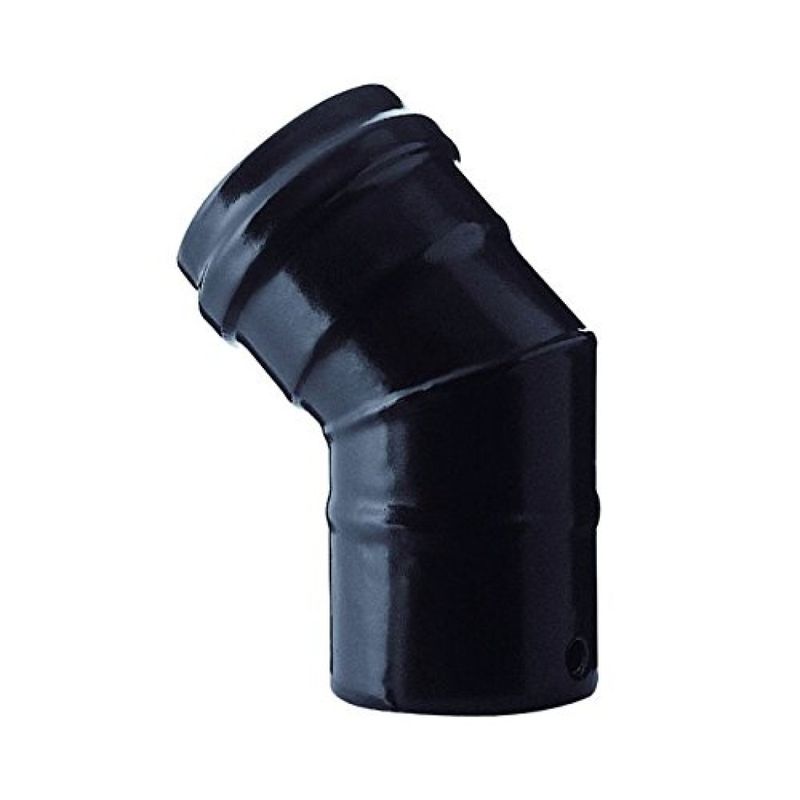 SAVE FUMISTERIA Curva 45° per tubo fumario pellet Save, nera, senza guarnizioni