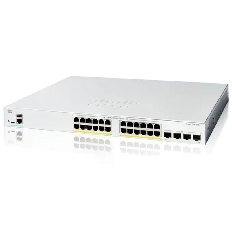 Cisco C1200-24FP-4G Switch Smart Catalyst 1200-24FP-4G 24 Porte GE 4x1GE SFP PoE Bianco