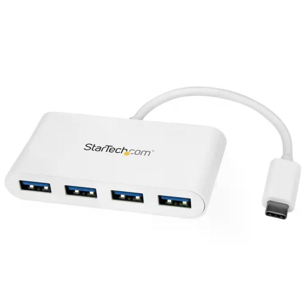 StarTech.com HB30C4ABW Hub USB-C a 4 porte USB 3.0 USB-C a 4x USB-A Alimentato via bus colore Bianco