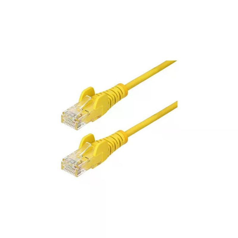 StarTech cavo ethernet cat6 slim giallo 15m, patch utp rj45 antigroviglio, rame puro 28awg, lszh, 1 gbps