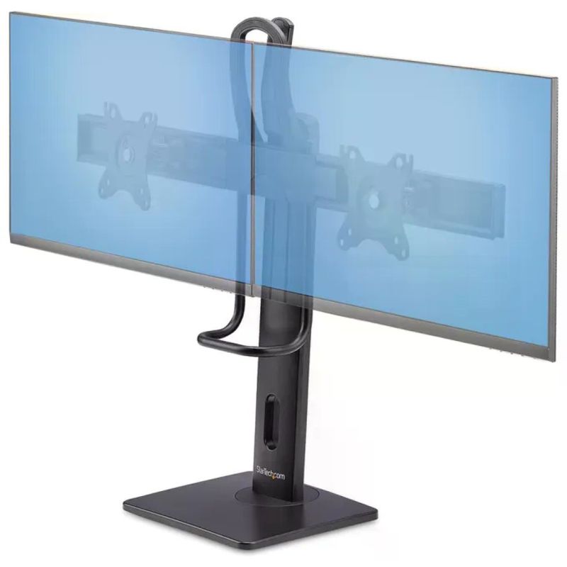 StarTech.com supporto da tavolo per due monitor, barra trasversale, schermi fino a 27 pollici