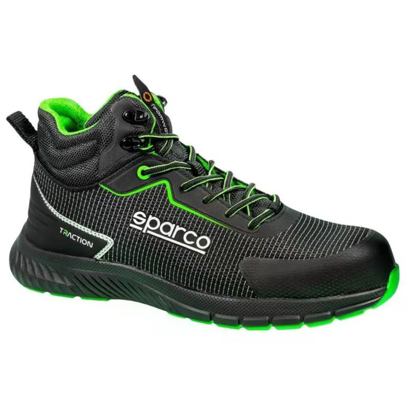 Sparco Traction H Naoki Scarpe Antinfortunistiche Alte S3S ESD HRO Uomo Nero/Verde