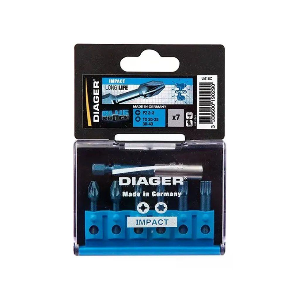 DIAGER Impact Set 7 Inserti per Avvitatore