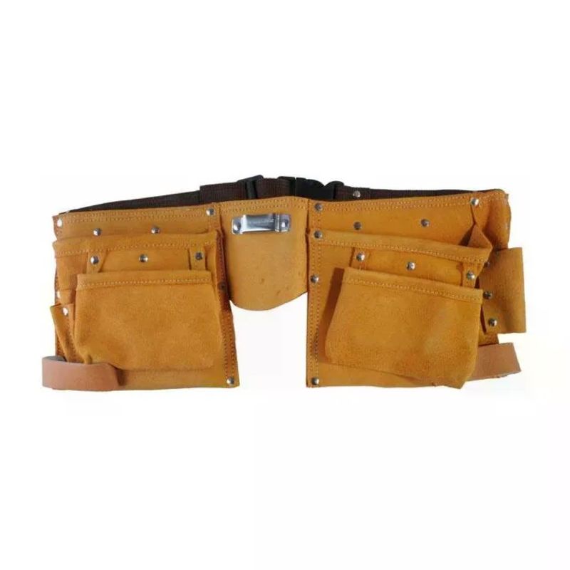 ALTE Borsa da Carpentiere in Crosta Doppia, 6 Tasche