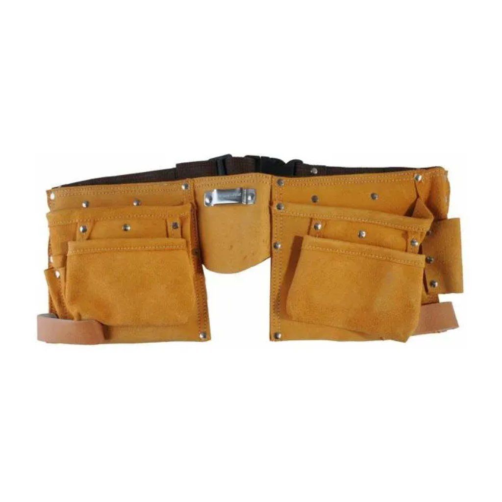 ALTE Borsa da Carpentiere in Crosta Bovino, 6 Tasche