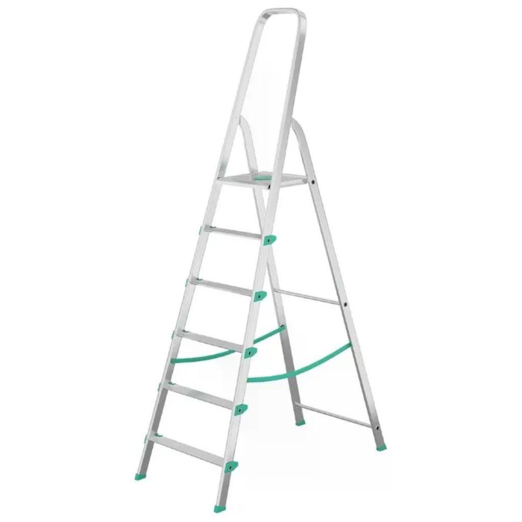 Colombo Libellula S107A06W – Scala in alluminio a 6 gradini, portata 150 kg