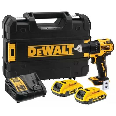 DeWALT DCD709D2T-QW Trapano Avvitatore a Percussione 18V Brushless con 2 Batterie