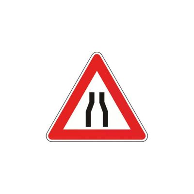 Nessun Brand Segnale Temporaneo di Strettoia Simmetrica, Lamiera Classe I, Lato 90 cm