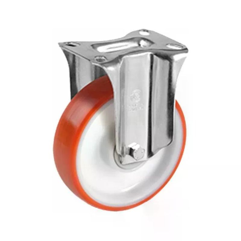 Tellure Rota ruota in poliuretano 100 mm con supporto fisso
