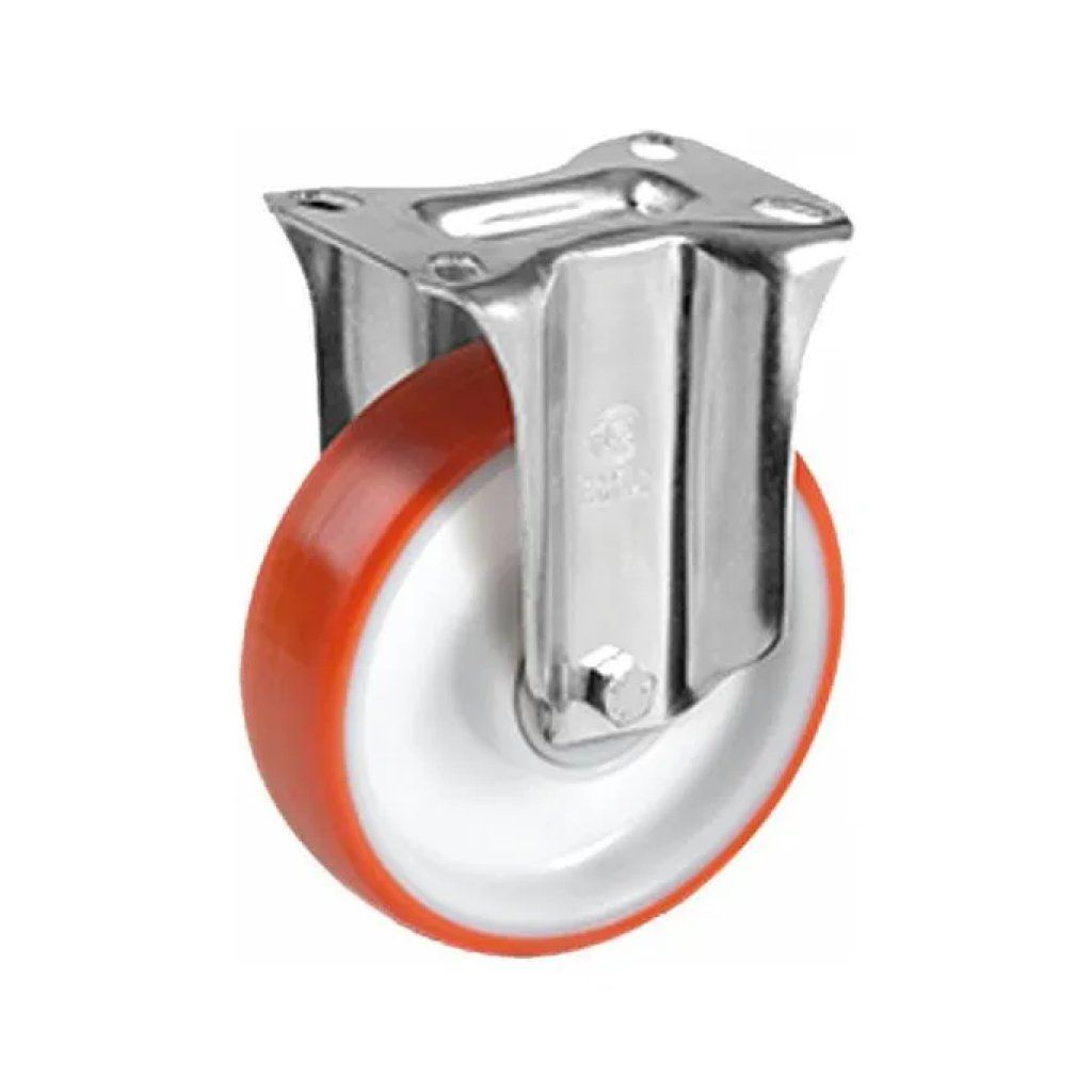 Tellure Rota Ruota in Poliuretano con Supporto Fisso, 100 mm Tellure Rota Ruota in Poliuretano con Supporto Fisso, 100 mm