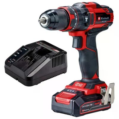 Einhell TE-CD 18/44 LI-I Trapano Avvitatore a Percussione 18 V, 2,5 Ah, 44 Nm