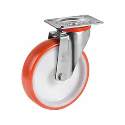 Tellure Rota Ruota Industriale in Poliuretano 125 mm con Supporto Girevole Tellure Rota Ruota Industriale in Poliuretano 125 mm con Supporto Girevole