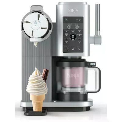 Ninja NC701EU CREAMi Scoop and Swirl Gelatiera 13 Programmi 2 Vasetti 480 ml 800W colore Argento Platino