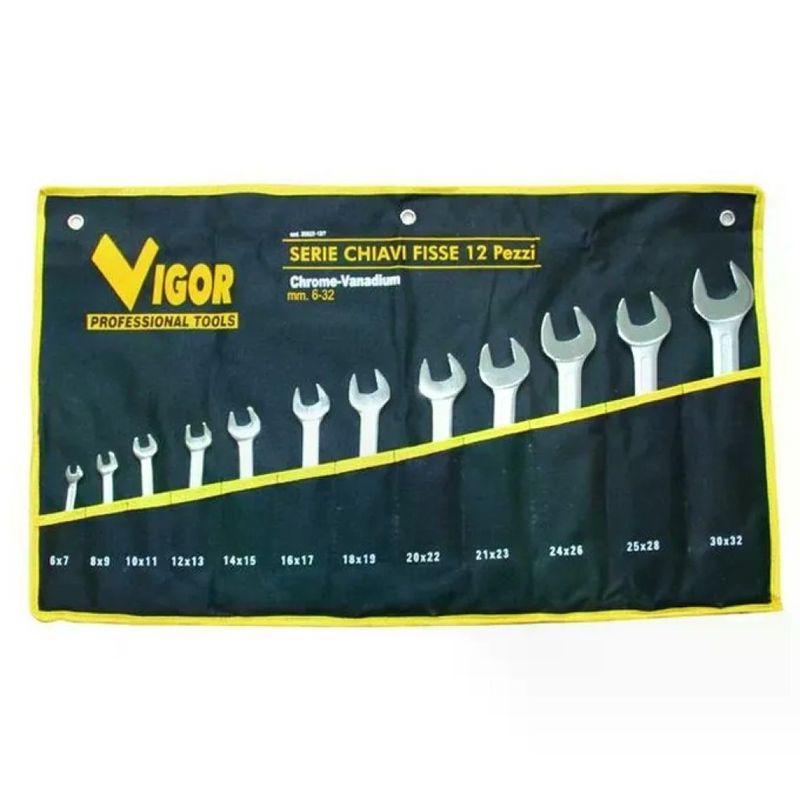 VIGOR-BLINKY Vigor Professional Set 12 Chiavi Fisse CrV DIN 3110, 6–32 mm