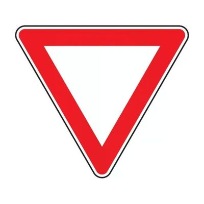 3G Cartello Stradale Dare Precedenza Fisso, Acciaio Rifrangente Classe I, 90 cm