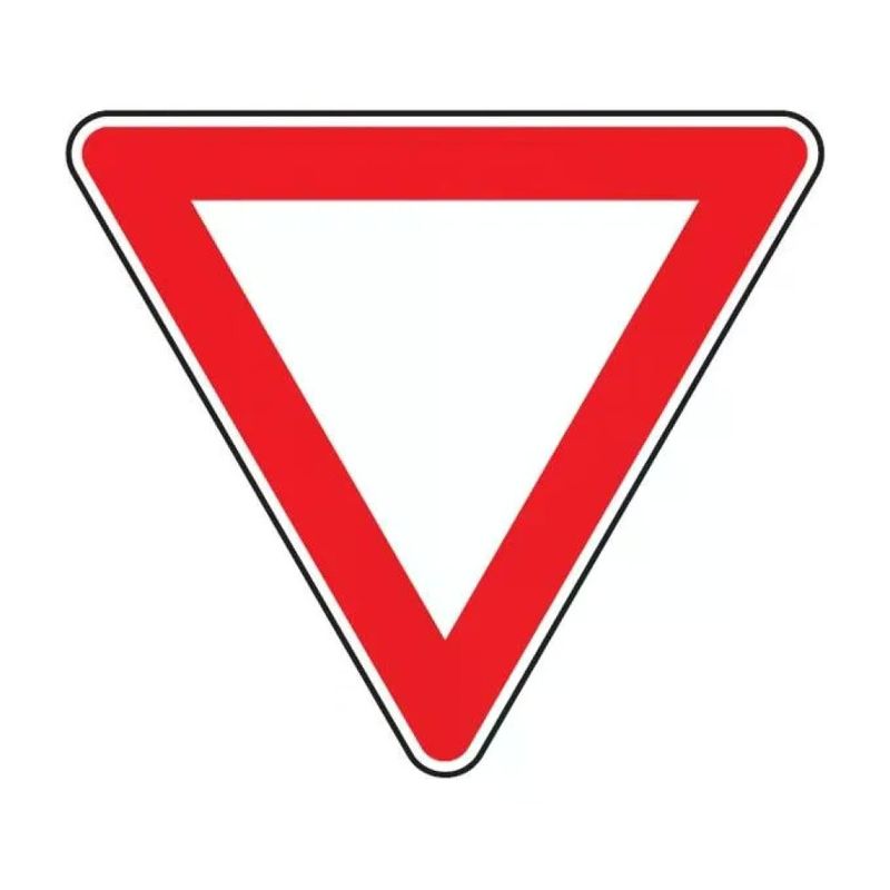 3G Cartello Stradale Dare Precedenza Fisso, Acciaio Rifrangente Classe I, 90 cm
