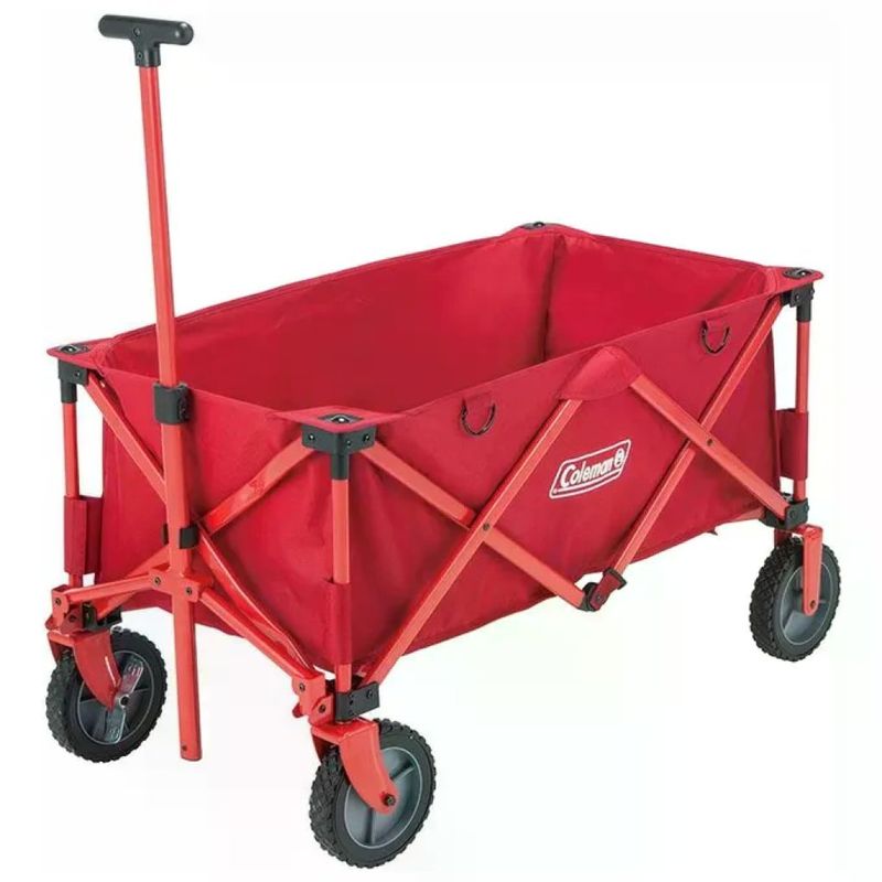 Coleman 2000038421 Carrello Pieghevole da Campeggio Rosso, Portata 85 kg