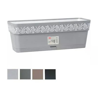 Stefanplast Gaia 88802 – Fioriera rettangolare con riserva d’acqua, 50 cm, tortora Stefanplast Gaia 88802 – Fioriera rettangolare con riserva d’acqua, 50 cm, tortora