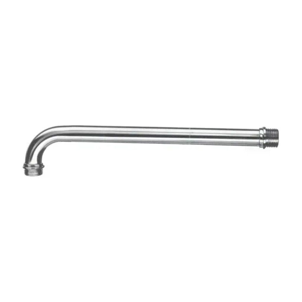 SASSI Braccio Doccia a Parete in Ottone Cromato, 20 cm, Attacco 1/2”