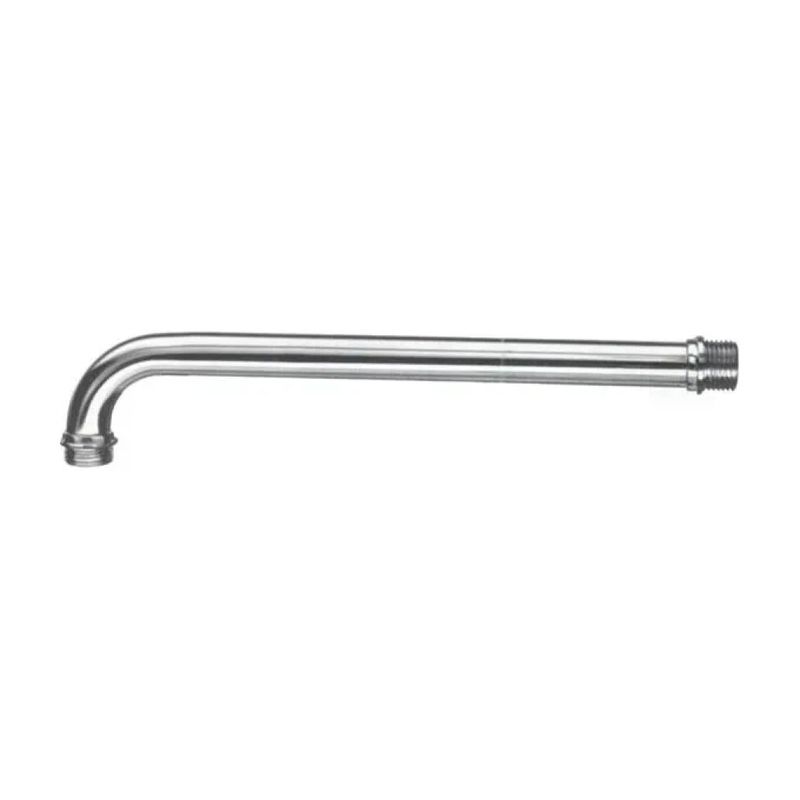 SASSI Braccio Doccia a Parete in Ottone Cromato, 20 cm, Attacco 1/2”