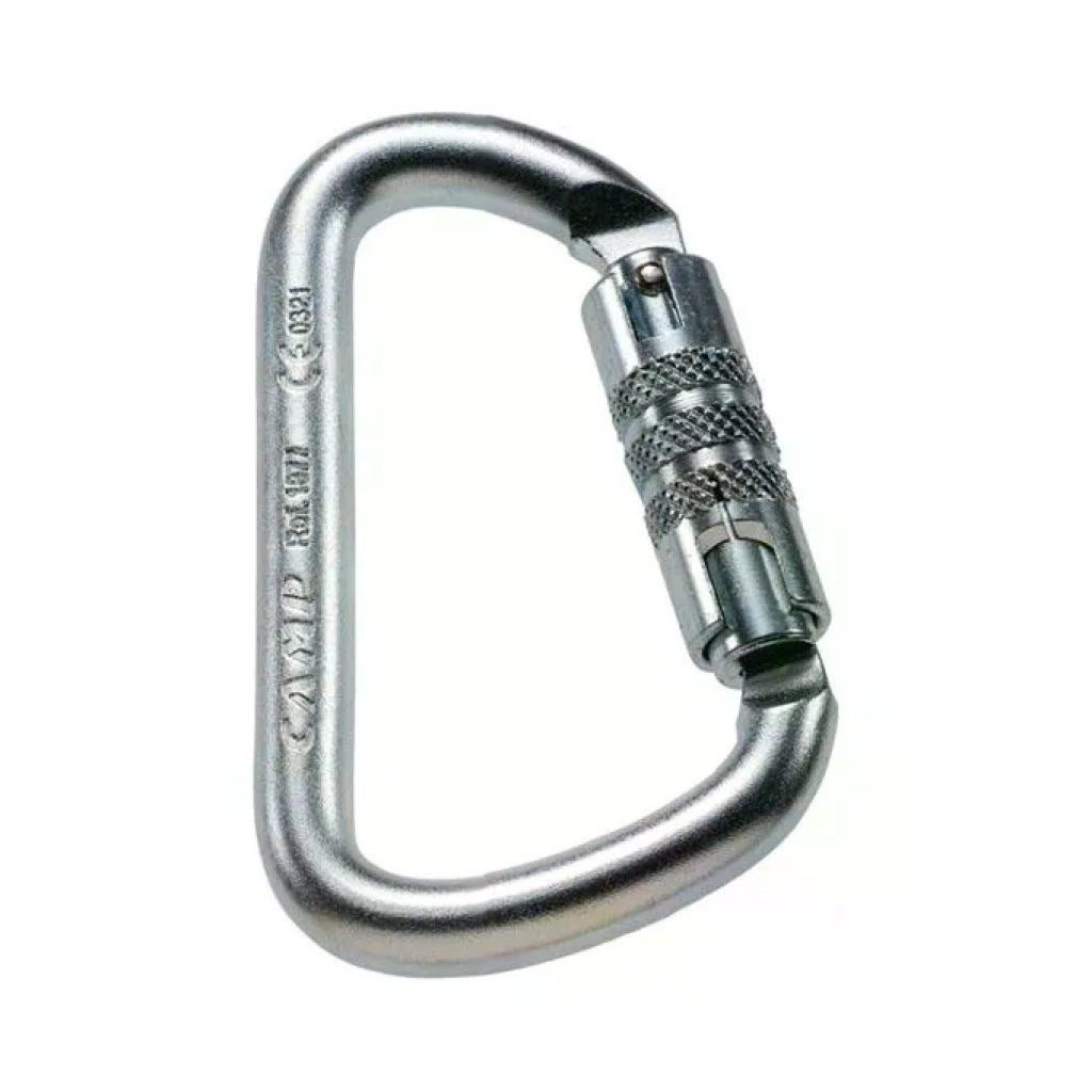 CAMP D PRO 2LOCK – Moschettone in acciaio zincato 52 kN, 11,4 cm