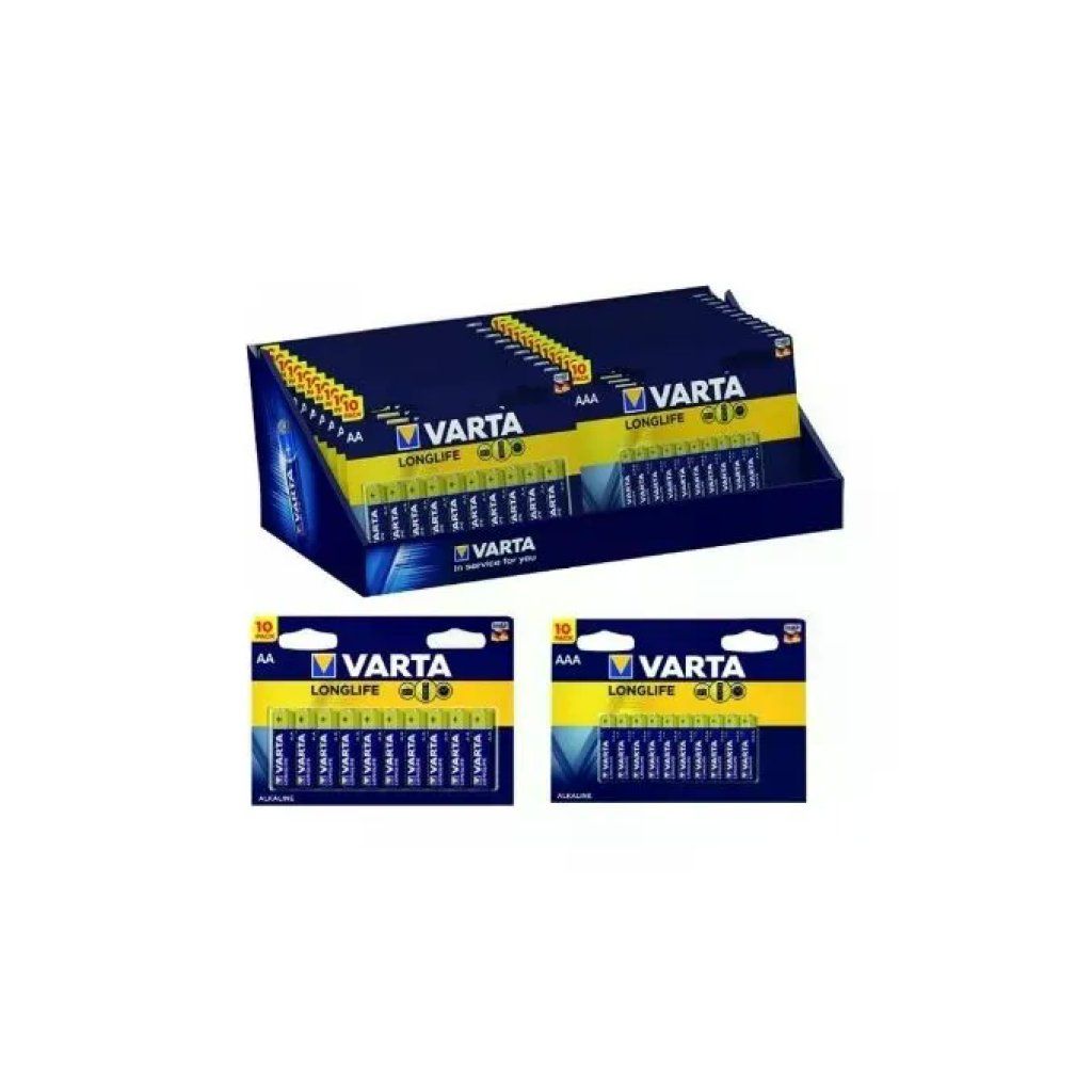 VARTA Longlife Expo – 10 pile alcaline AA/AAA