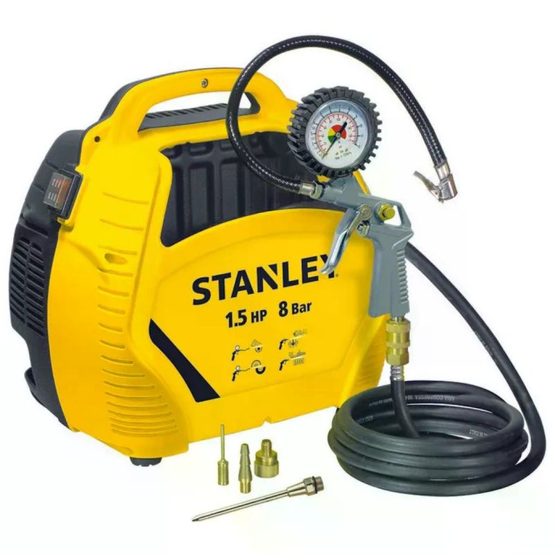 Stanley Air Kit Compressore Portatile Oil-Free 1100 W, 8 bar