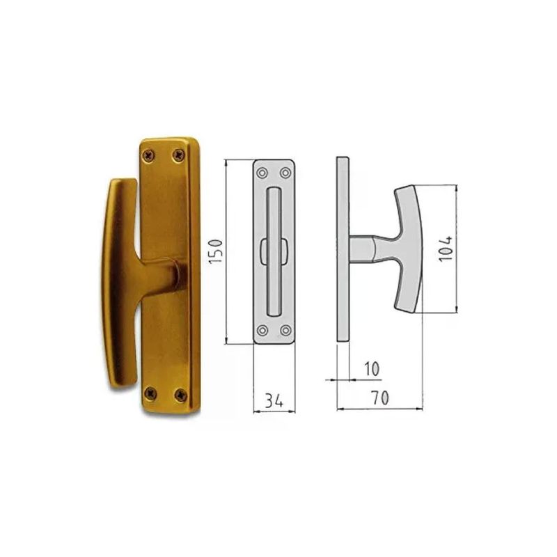 Ghidini Gabry 0910092 Maniglia Cremonese Bronzo