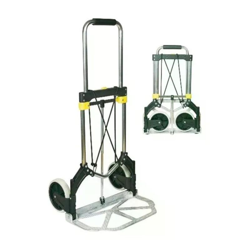 ALTE Carrello Portacasse Pieghevole in Alluminio e Acciaio, 80 kg