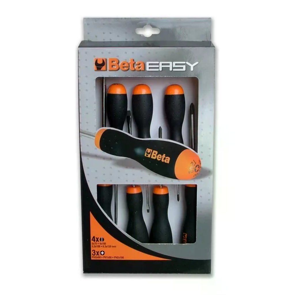 Beta Easy 1203/D7 – Set di 7 giraviti a taglio e a croce
