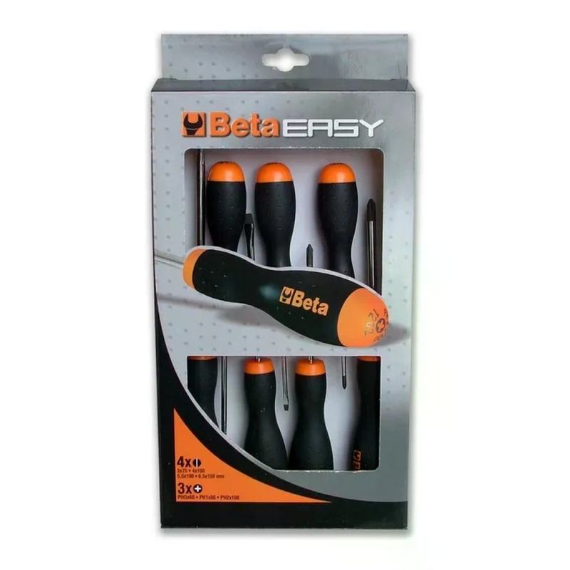 Beta Easy 1203/D7 – Set di 7 giraviti a taglio e a croce