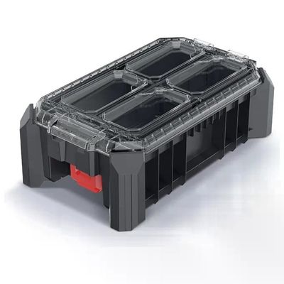 Kistenberg MSX 25 Valigetta Portaminuteria Modulare, 4 Scomparti, Nero