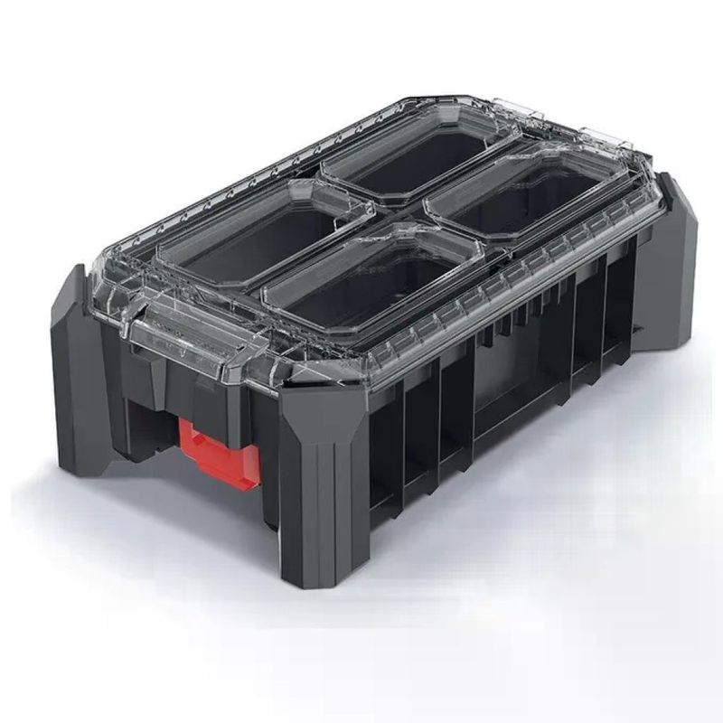 Kistenberg MSX 25 Valigetta Portaminuteria Modulare, 4 Scomparti, Nero