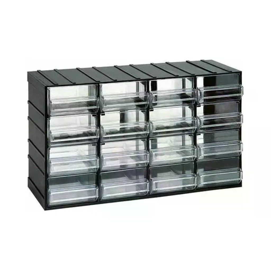 Art Plast ZA1626 Cassettiera Portaminuteria con 16 Cassetti Trasparenti