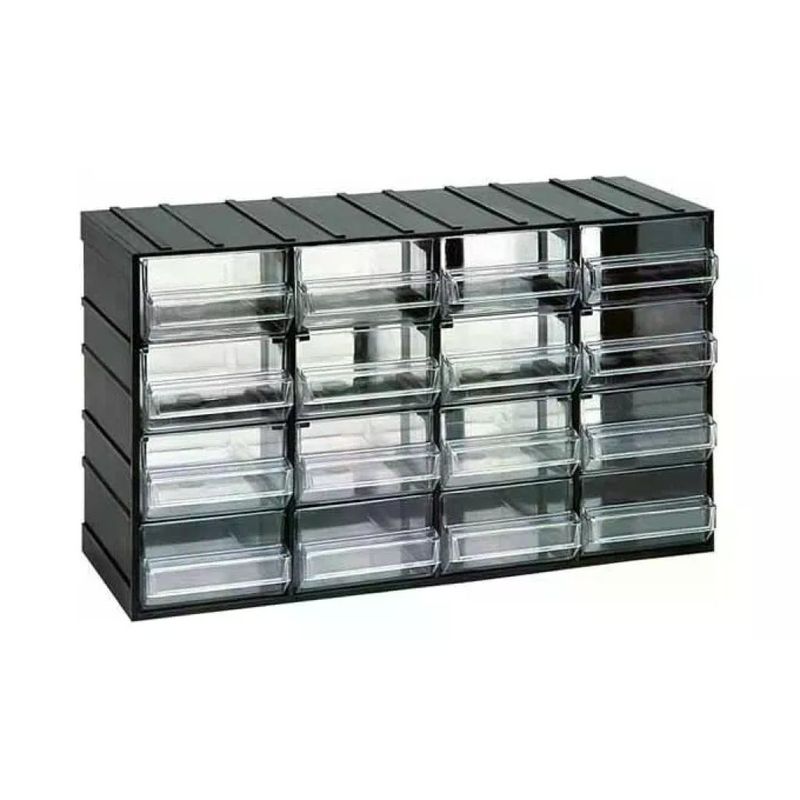 Art Plast ZA1626 Cassettiera Portaminuteria con 16 Cassetti Trasparenti
