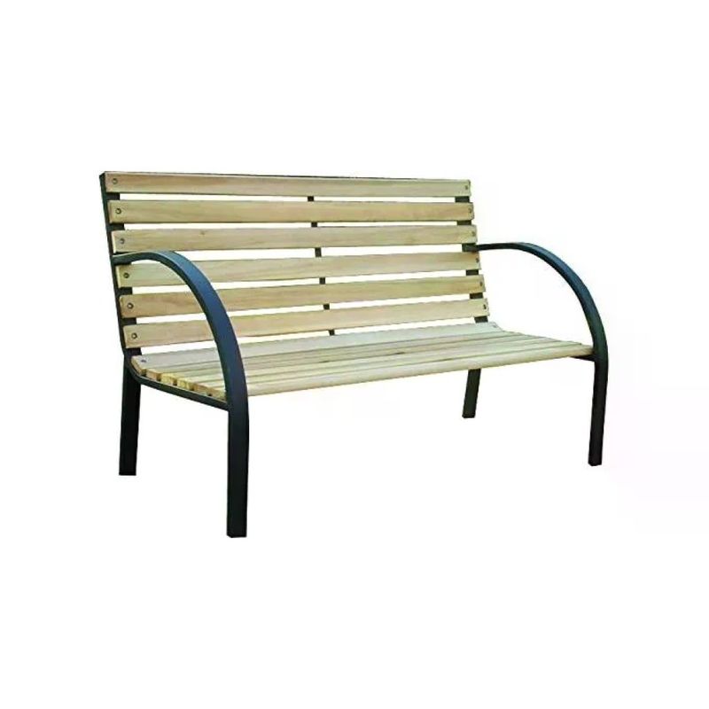 VIGOR-BLINKY Blinky Scandinavia 12 – Panchina da esterno in legno e acciaio, 120 cm