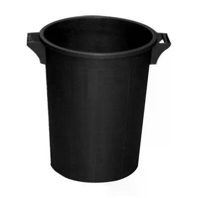 ICS Garden Bidone per Rifiuti 75 L Nero, Senza Coperchio
