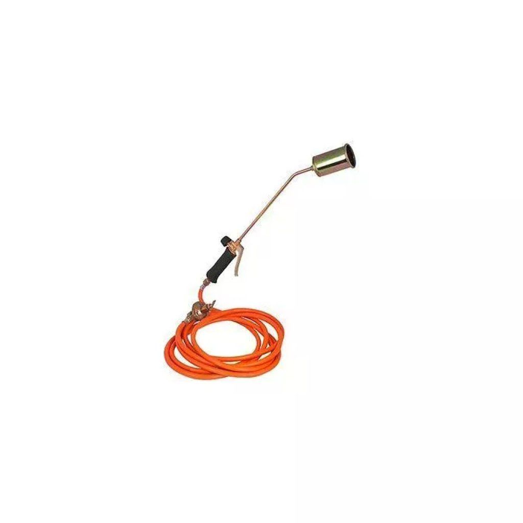 Kemper 121960MT5R Kit Cannello a Leva per Edilizia, Bruciatore 60 mm, Tubo 5 m e Regolatore 0-4 bar