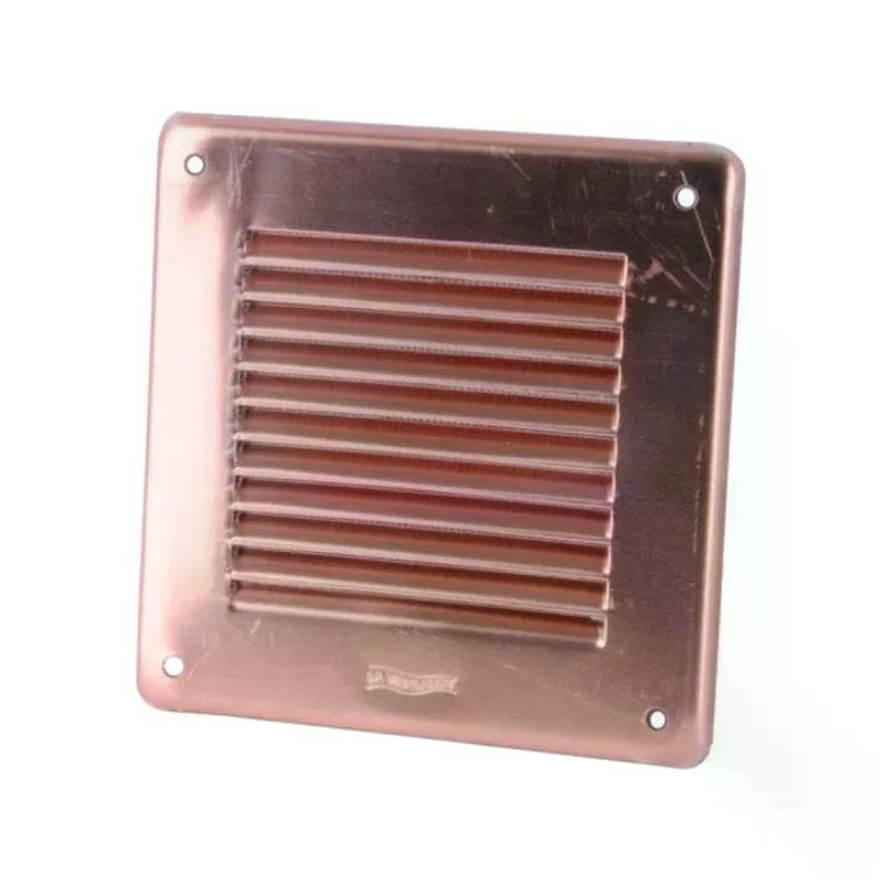 LAVENTILAZIONE La Ventilazione GRA10R – Griglia di ventilazione 14 × 14 cm color rame con rete antinsetti