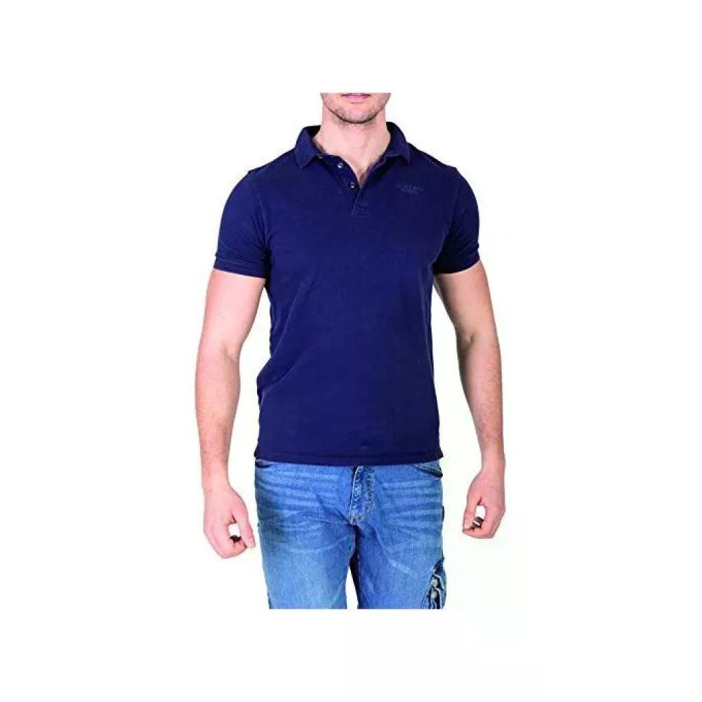 VIGOR-BLINKY Rica Lewis Polage Polo Uomo Blu, Manica Corta, 100% Cotone Piqué